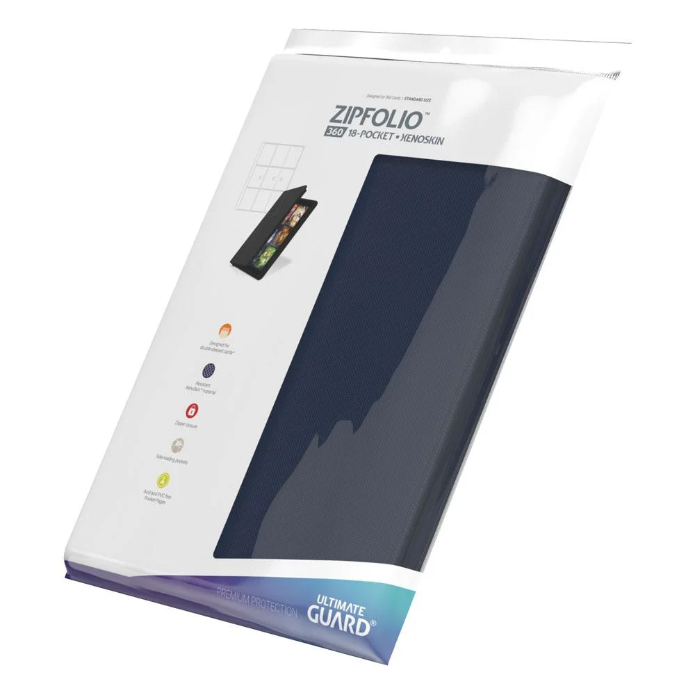 Ultimate Guard Zipfolio (360 double-sleeved cards) 18-Pocket 70 x 94 mm Xenoskin - Blue